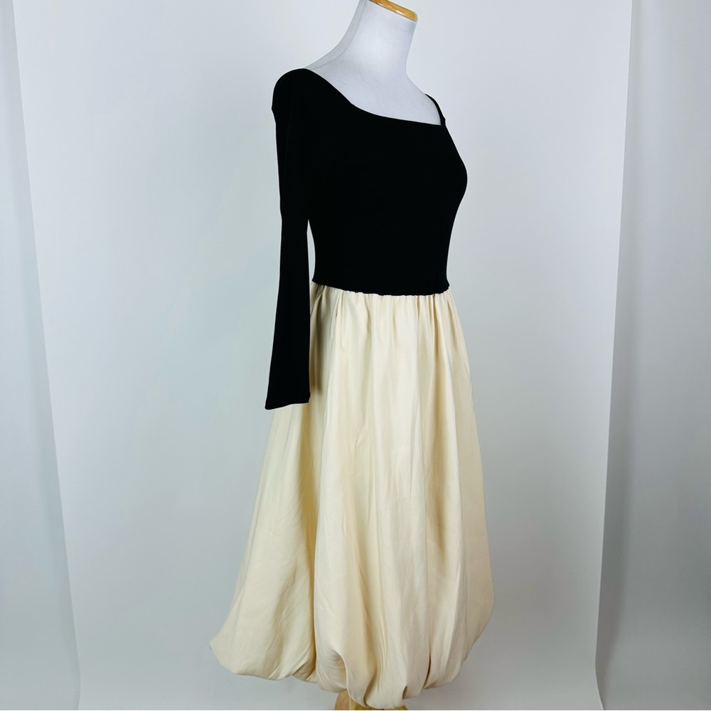 A New Day Off The Shoulder Colorblock Bubbleskirt Midi Dress Size Small - Picture 5 of 16